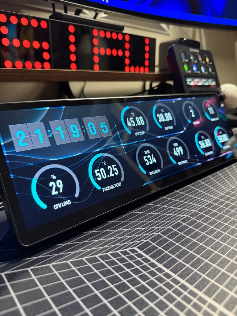 Corsair Xeneon Edge touchscreen display in my setup