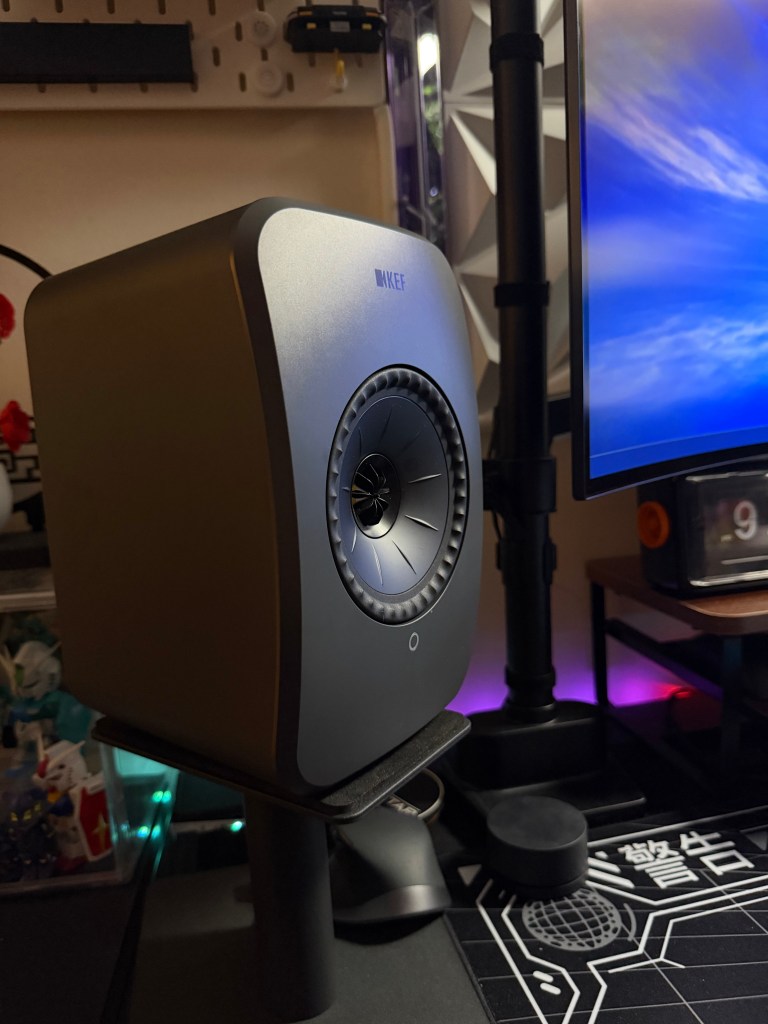 KEF LSX II speakers on my desk setup