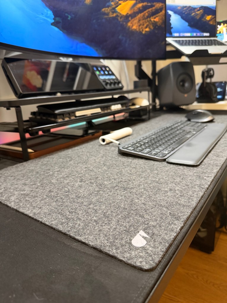 Oakywood desk mat setup photo
